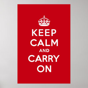 London Red Keep Calm and Carry On Poster