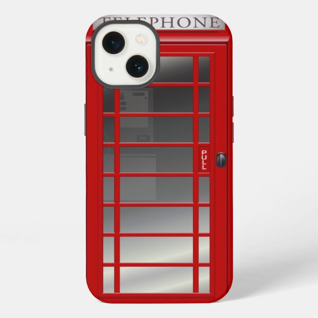 London Red Phone Booth  Call Box iPhone Case (Back)