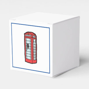 London Red Telephone Booth Iconic British Travel Favor Box