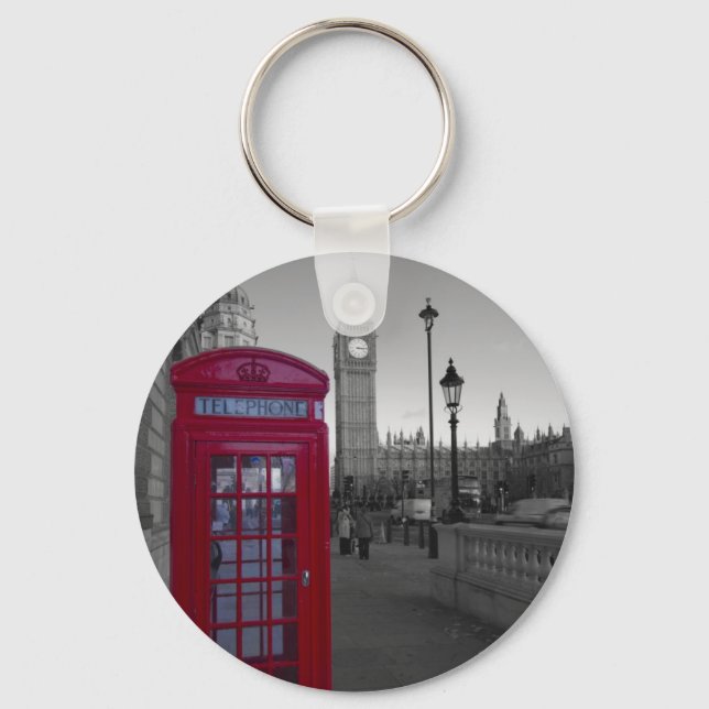 London Red Telephone box Keychain (Front)