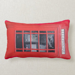 London Red Telephone Box Lumbar Pillow