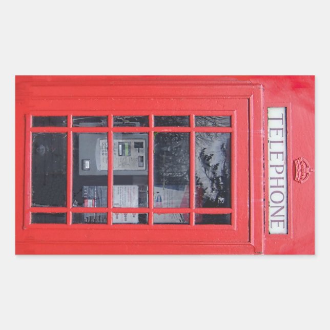 London Red Telephone Box Sticker (Front)