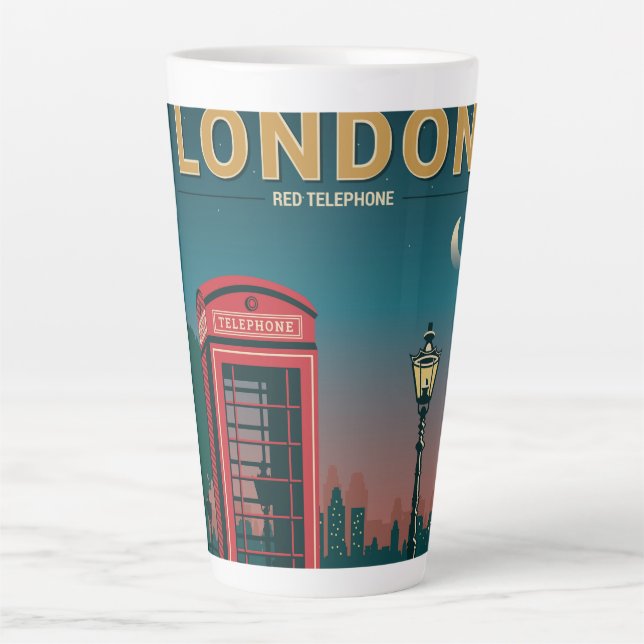 London Red Telephone Latte Mug (Front)