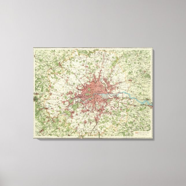 London Region Map Canvas Print (Front)