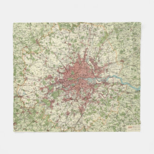 London Region Map Fleece Blanket