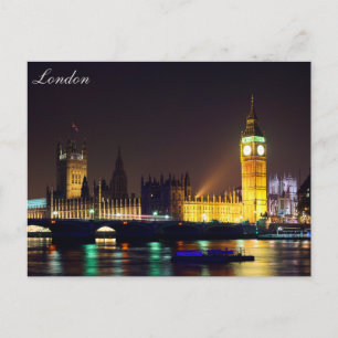 London River Big ben Post Card