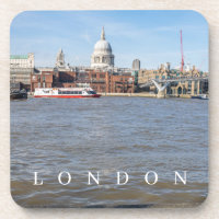 London river Thames view coasters