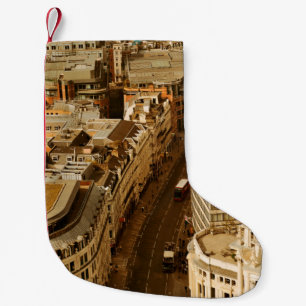 London rooftop view panorama with urban architectu small christmas stocking