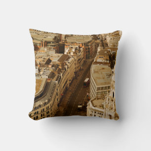 London rooftop view panorama with urban architectu throw pillow