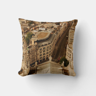 London rooftop view panorama with urban architectu throw pillow