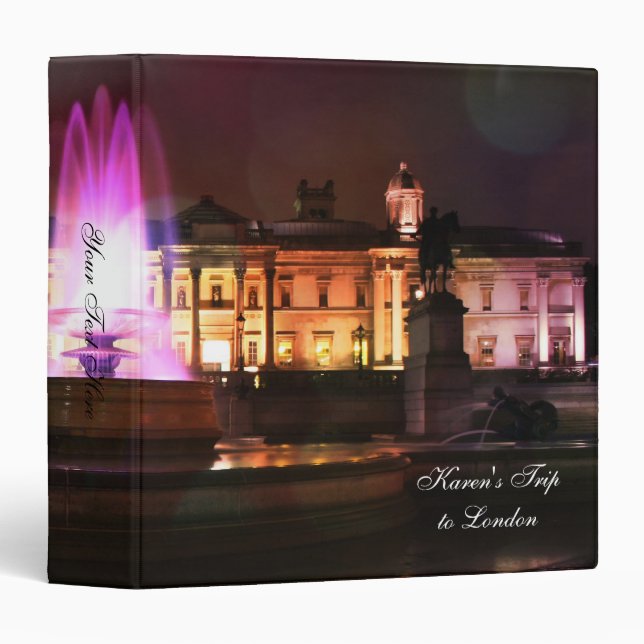 London Scrapbook - Trafalgar Square Binder (Front/Spine)