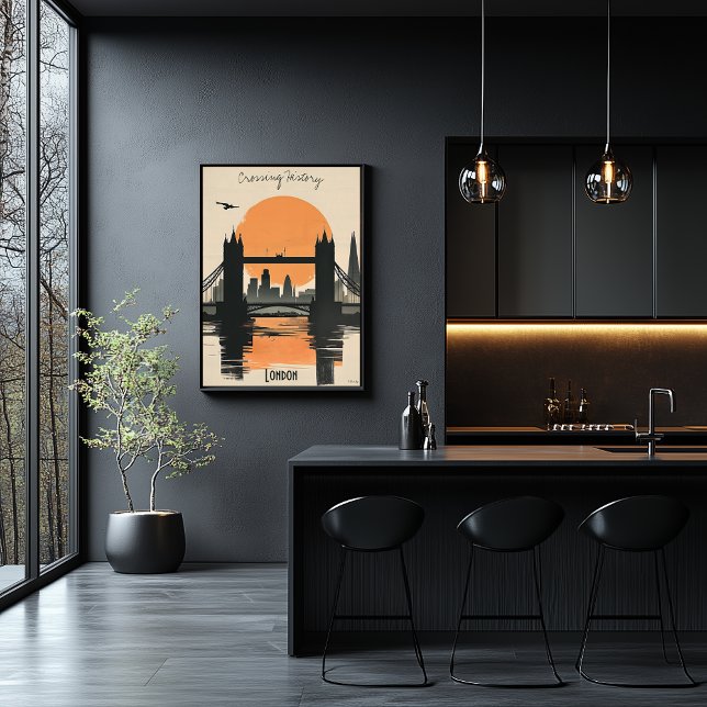 London Silhouette, Tower Bridge Sunset Reflections Poster (Creator Uploaded)