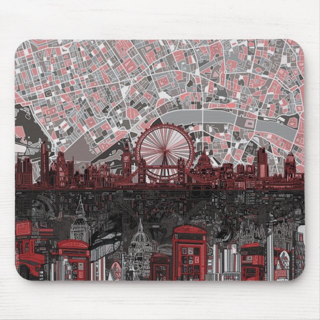 london skyline abstract mouse pad (Front)