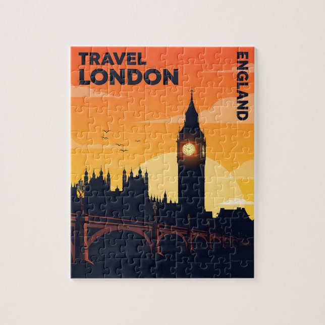London skyline at sunset with big ben  jigsaw puzzle (Vertical)