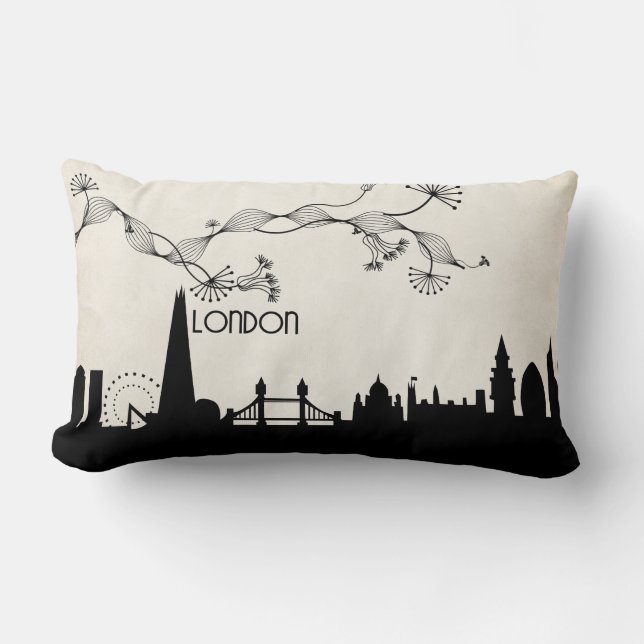 london skyline deco lumbar pillow (Front)