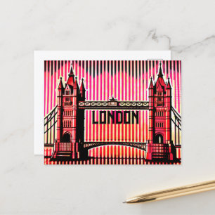 London SKyline in BAUHAUS optical illusion style Postcard