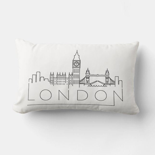 London Skyline Lumbar Pillow (Front)