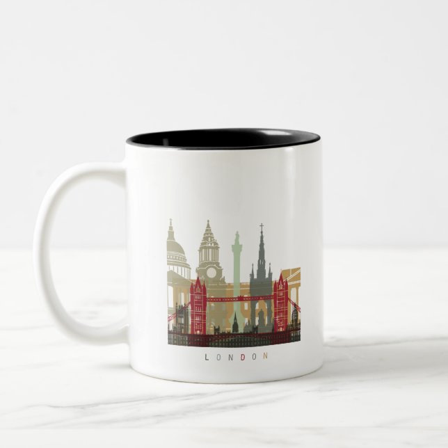 London skyline poster Two-Tone coffee mug (Left)