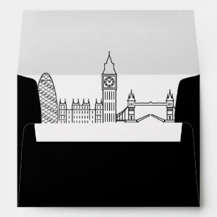 London Skyline Pre-addressed Envelope