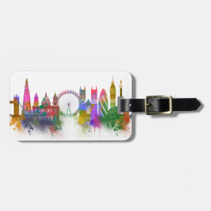 London Skyline - Rainbow Luggage Tag