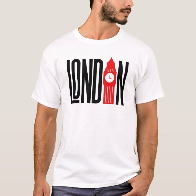 London Skyline Retro City Pride Design T-Shirt (Front)
