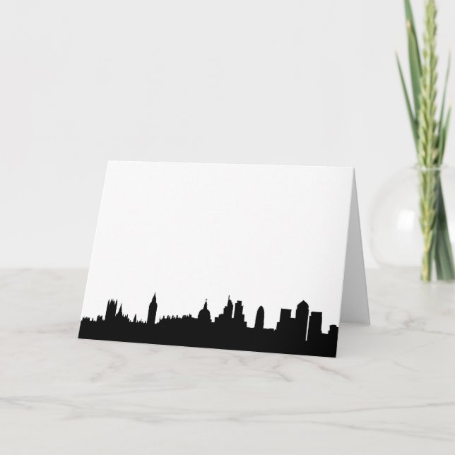 London skyline silhouette cityscape card (Front)