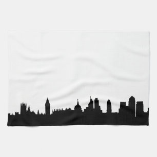 London skyline silhouette cityscape kitchen towel