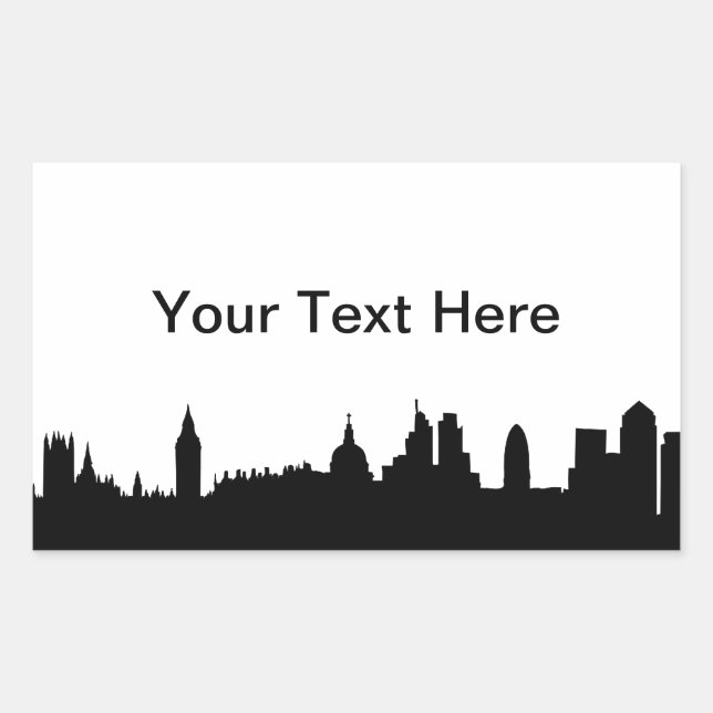 London skyline silhouette cityscape sticker (Front)