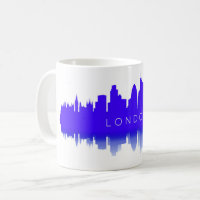 London Skyline Silhouette – Modern Blue