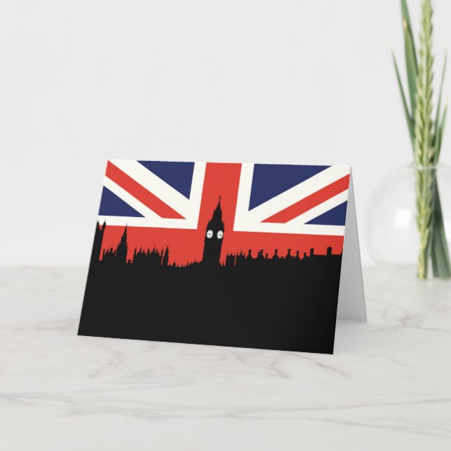 London Skyline | The British Flag Card (Front)
