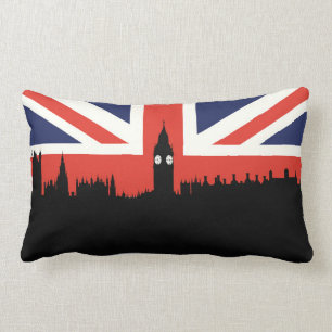 London Skyline The British Flag Lumbar Pillow