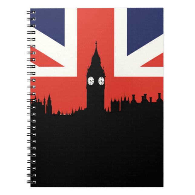 London Skyline | The British Flag Notebook (Front)