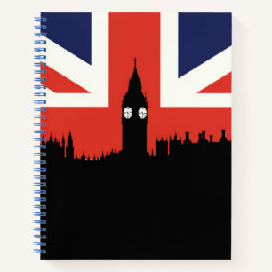 London Skyline The British Flag Notebook