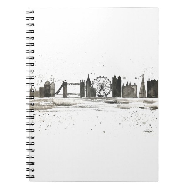 London skyline watercolour notebook (Front)