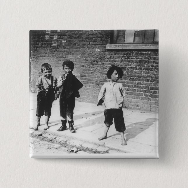 London Slums 2 Inch Square Button (Front)