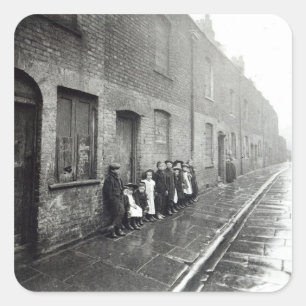 London Slums, c.1900 Square Sticker
