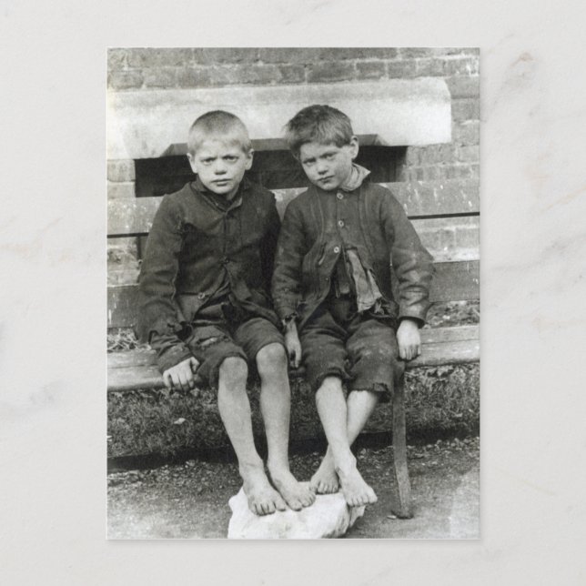 London Slums, The Boys Postcard (Front)