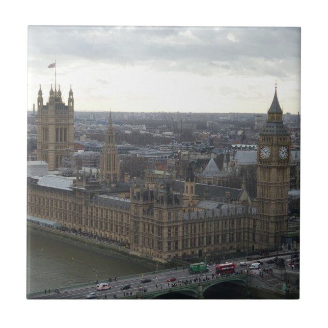 London Small (4.25" x 4.25") Ceramic Photo Tile (Front)
