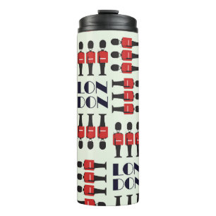 London, soldiers, seamless pattern thermal tumbler