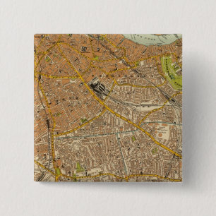 London Southeast 2 Inch Square Button