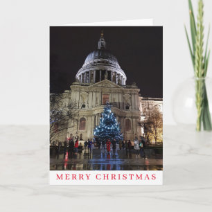 London St.Paul Cathedral view Christmas card 