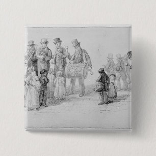 London Street Band, 1839 2 Inch Square Button