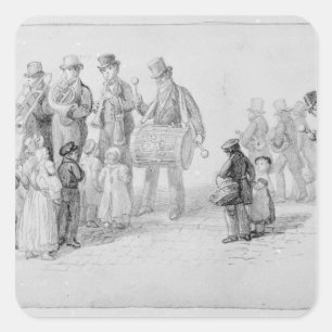 London Street Band, 1839 Square Sticker