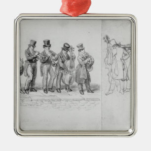 London Street Musicians, c.1820-30 Metal Ornament