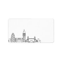 London Stylized Skyline | Blank Label