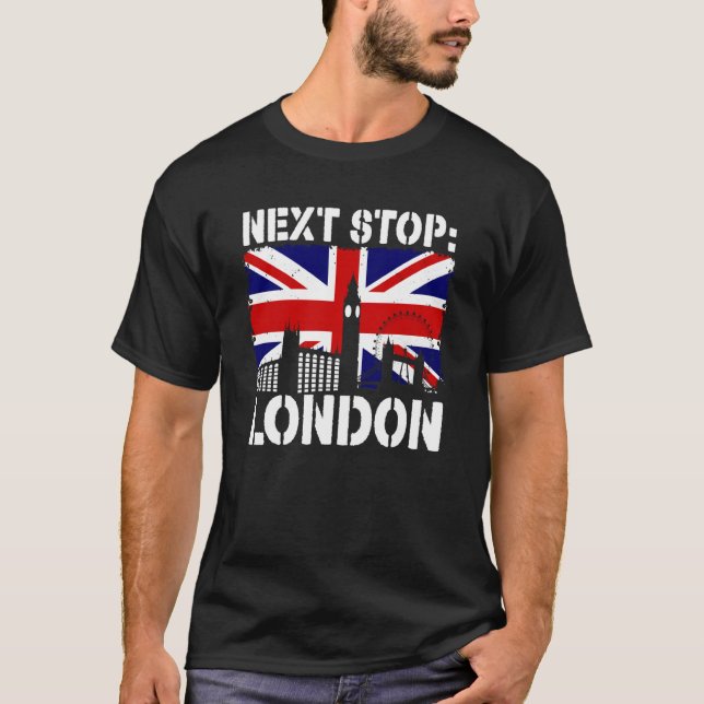 London Summer Vacation Trip Next Stop Vacay Vibes  T-Shirt (Front)