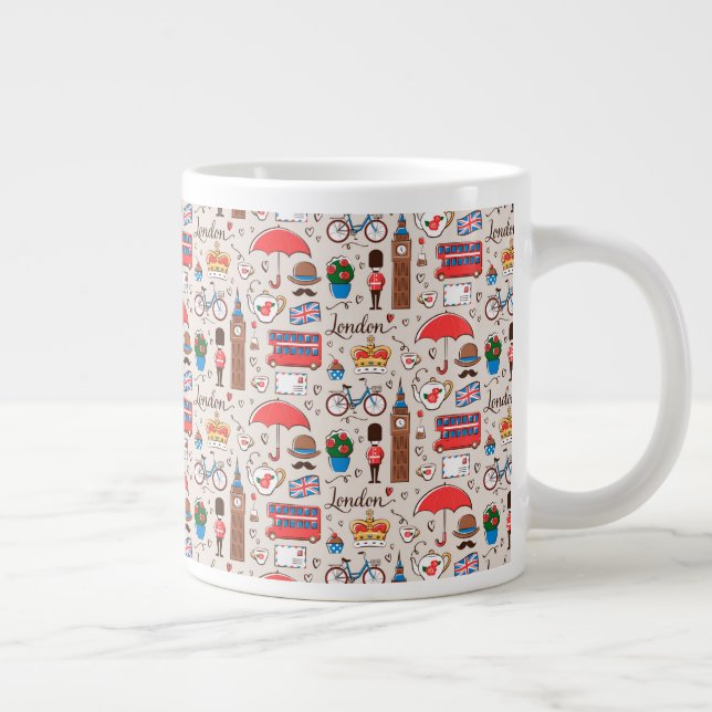 London Symbols Pattern Large Coffee Mug (Right)