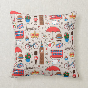 London Symbols Pattern Throw Pillow