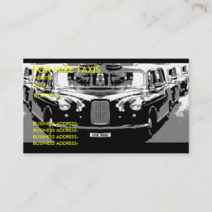London taxi business card