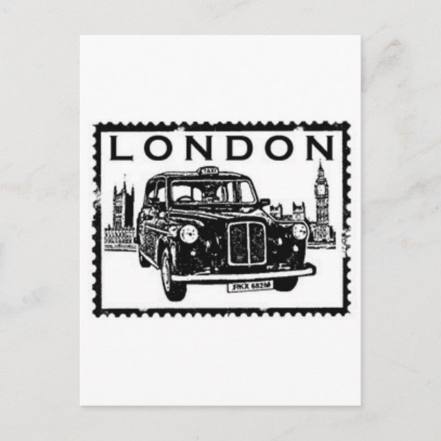 London Taxi Postcard (Front)